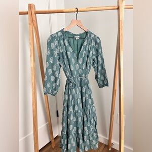 Lucky Brand Teal Patterned Dress